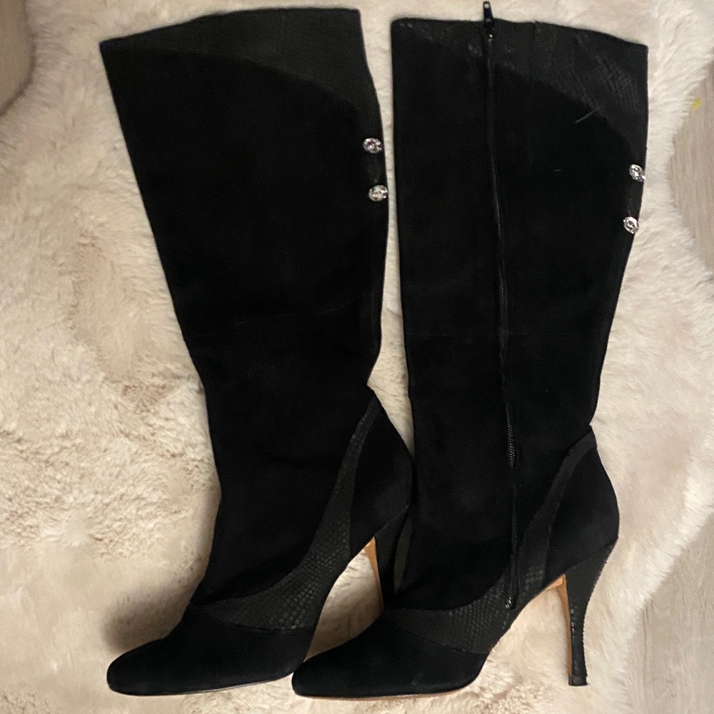 Ted Baker Suede Black Knee-High Women's Boots